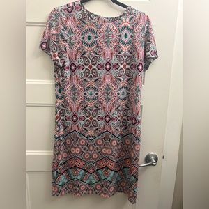 Colorful Short Sleeves Dress Perfect for Work!